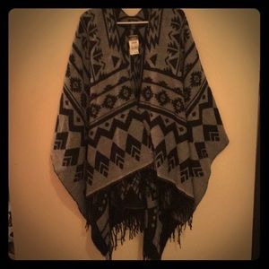 Patterned poncho